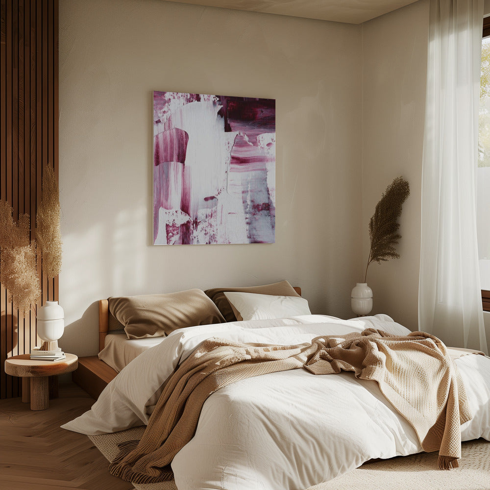 Purpurrote Striche | Leinwand