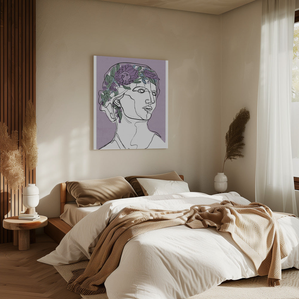 Florale Umriss-Muse | Leinwand