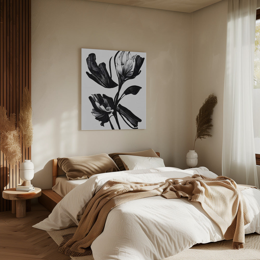 Schwarze Blume | Leinwand