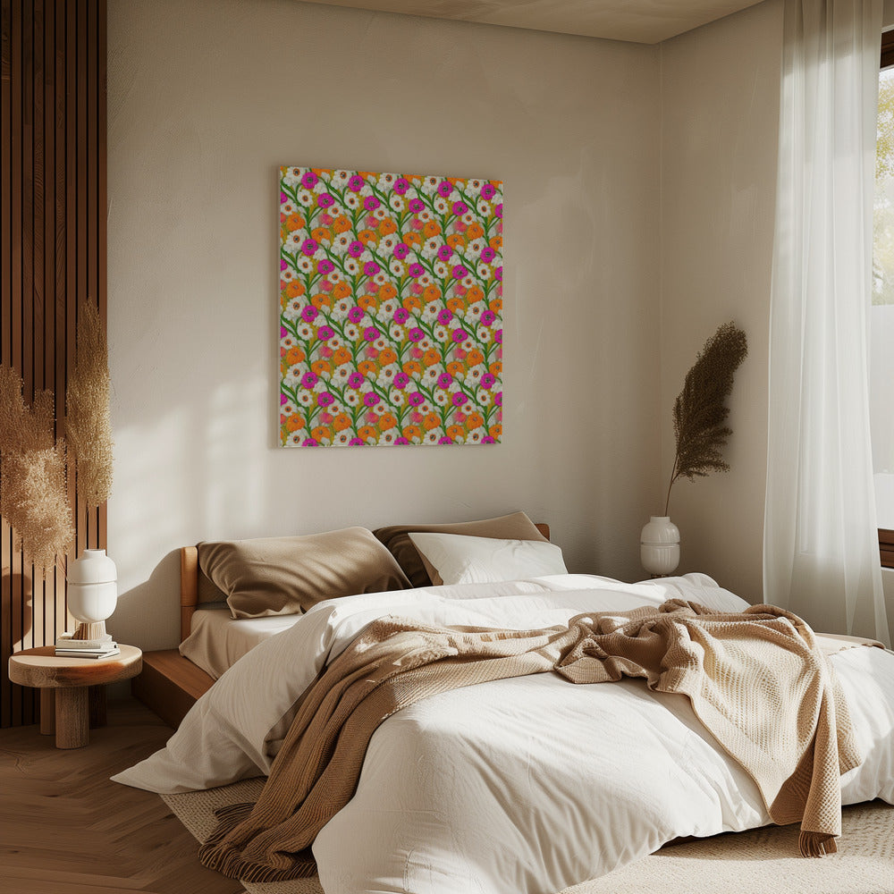 Floral Harmony Quilt | Leinwand