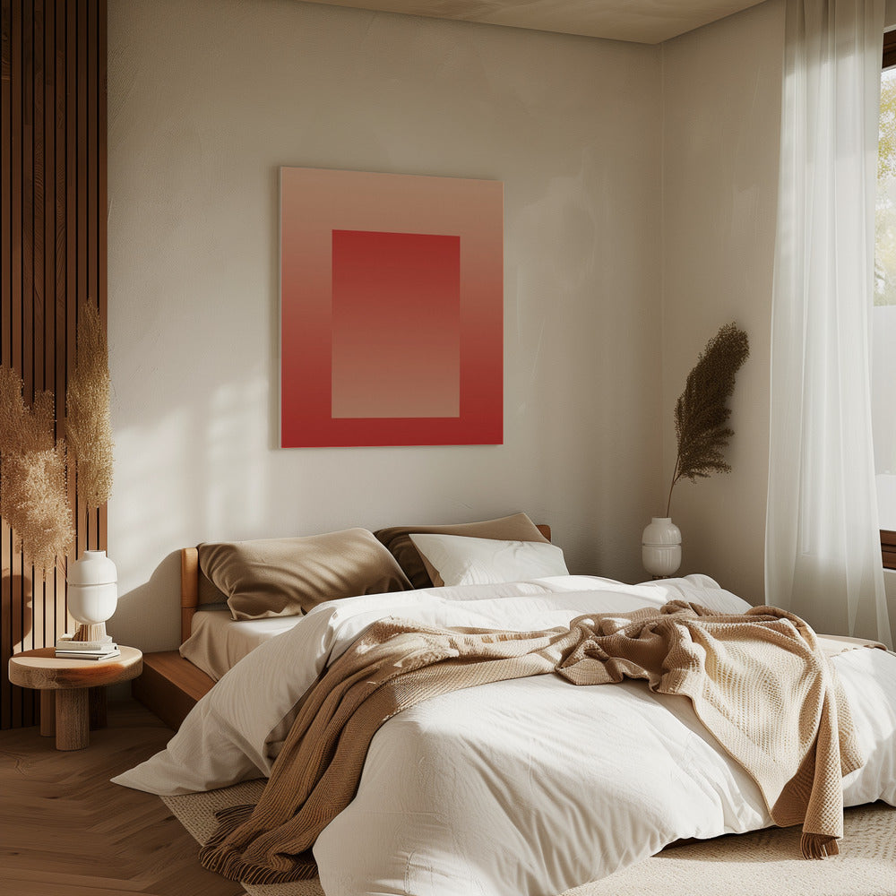 Rotes Farbverlaufsportal | Leinwand