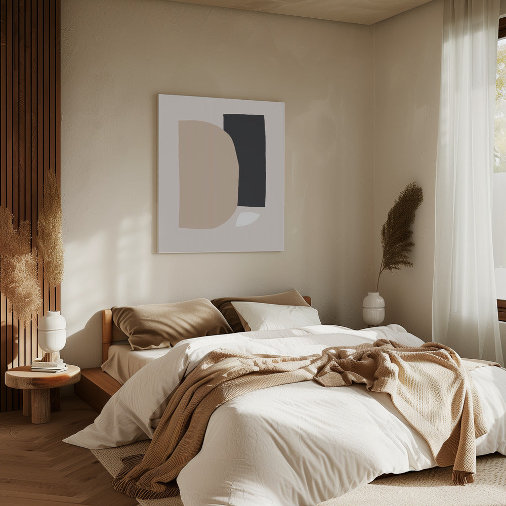 Geometric Shapes In Neutral Tones | Canvas