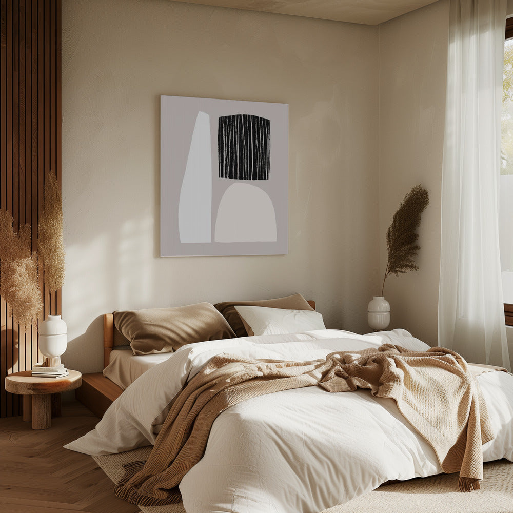 Geometric Shapes In Neutral Tones | Canvas