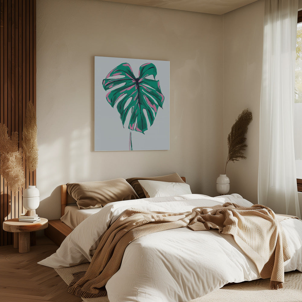 Monstera Deliciosa Licht | Leinwand