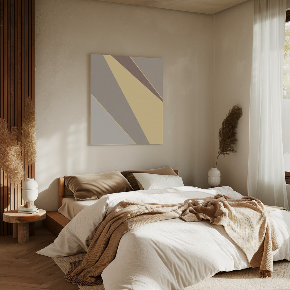 Abstrakte Formen Gelb | Leinwand