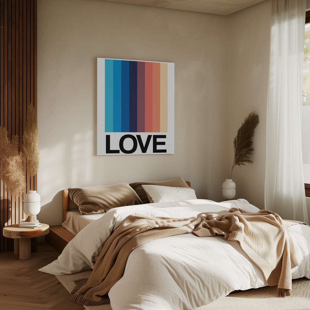 Spiegelstreifen LOVE | Leinwand