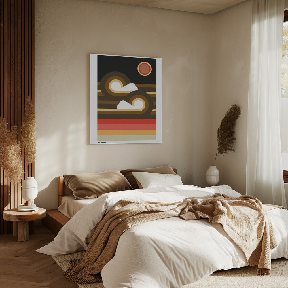 Reite die Welle Sonnenuntergang | Leinwand