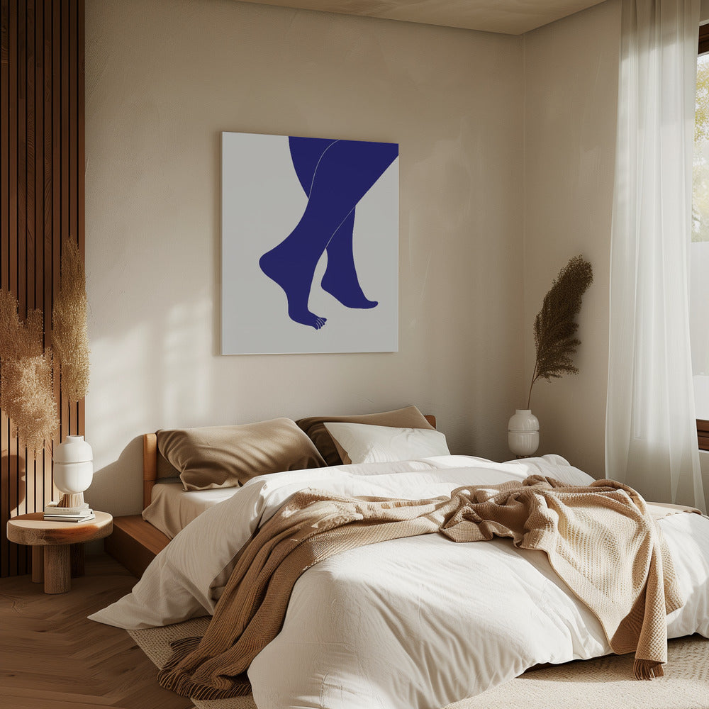 Tip Toe Blau | Leinwand