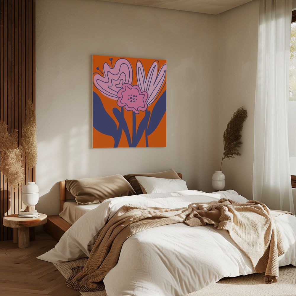 Kräftige florale Eleganz | Leinwand