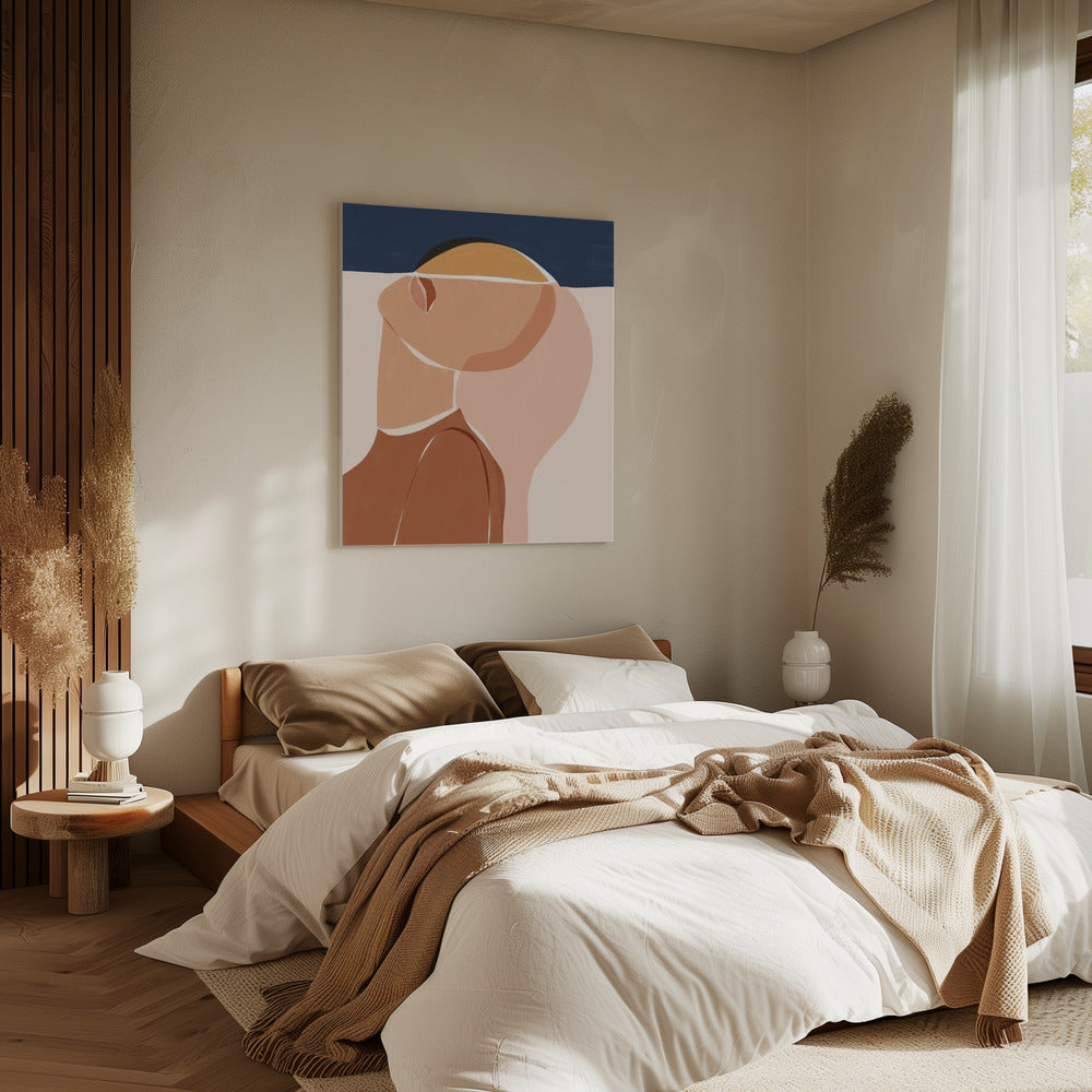 Halbes Gesicht, halbe Sonne | Leinwand