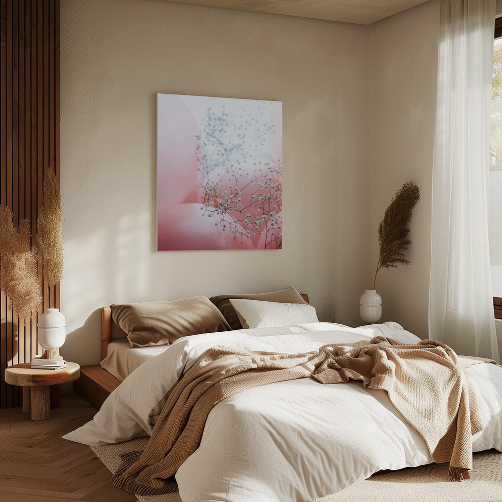 Zarte Ballons mit Blume | Leinwand