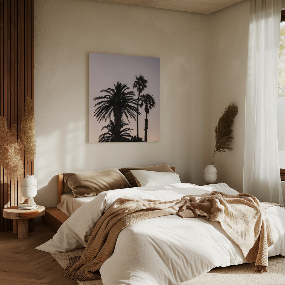 Silhouette von Palmen | Leinwand