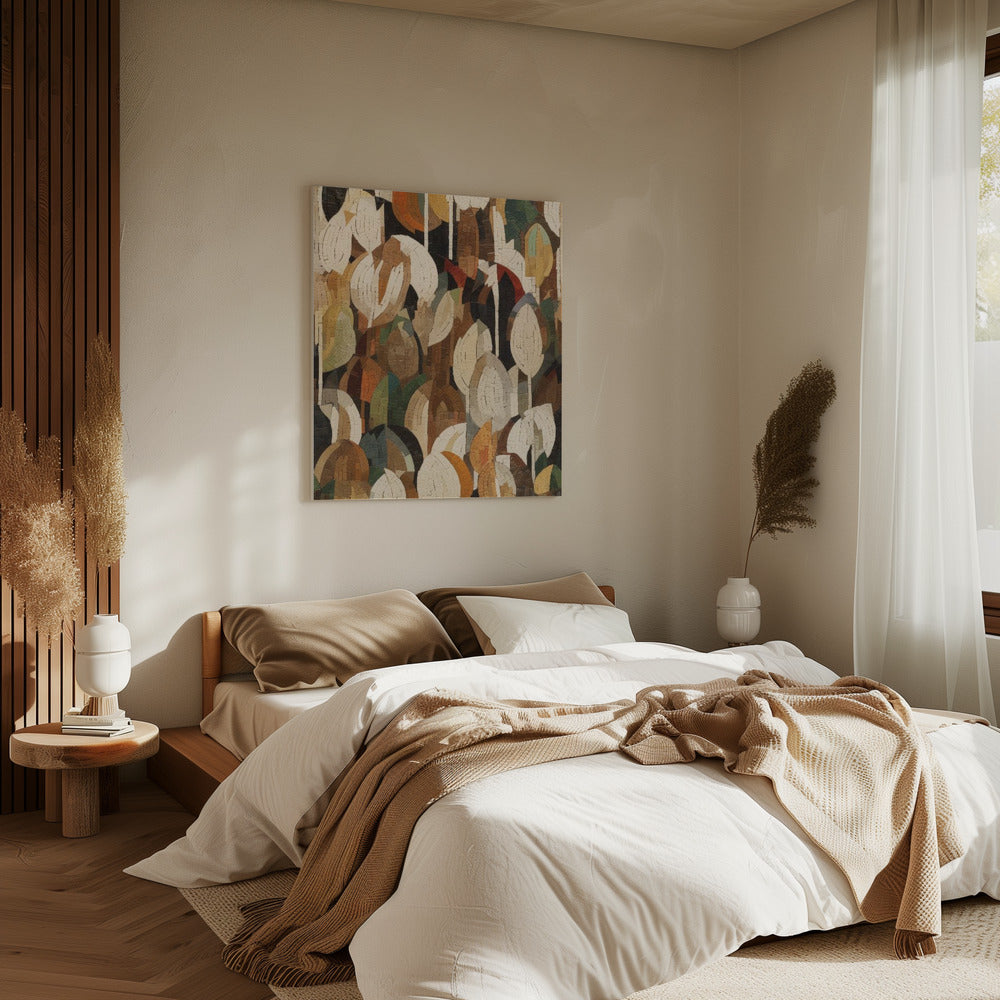 Mosaik Wald Lebendigkeit | Leinwand