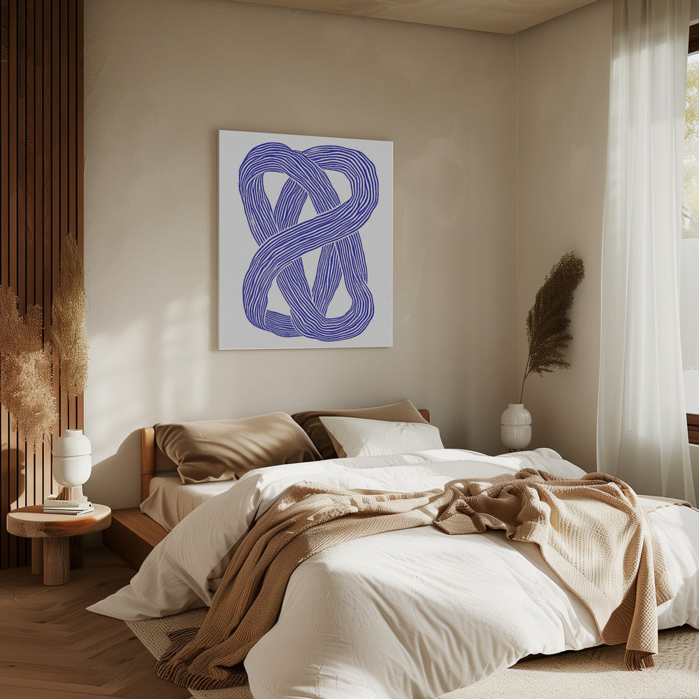 Blaue Unendlichkeitsschleife | Leinwand