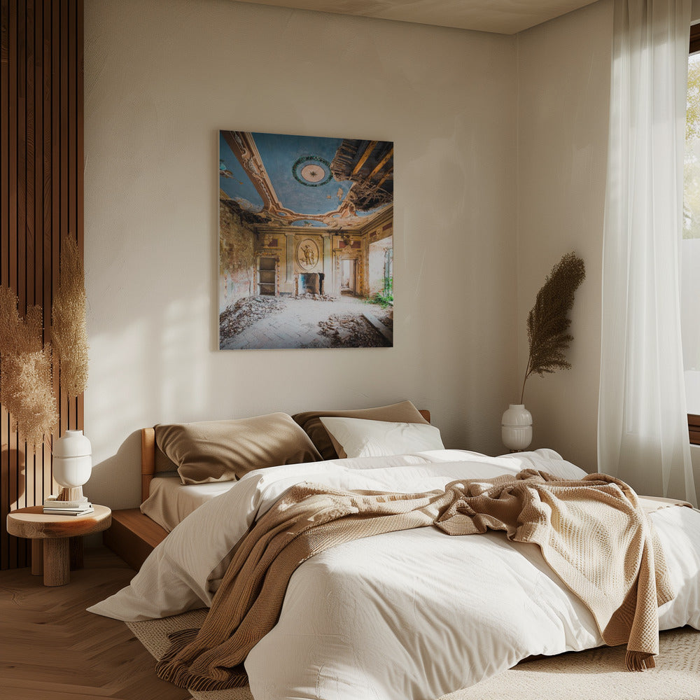 Verlassene Villa mit Fresko | Leinwand