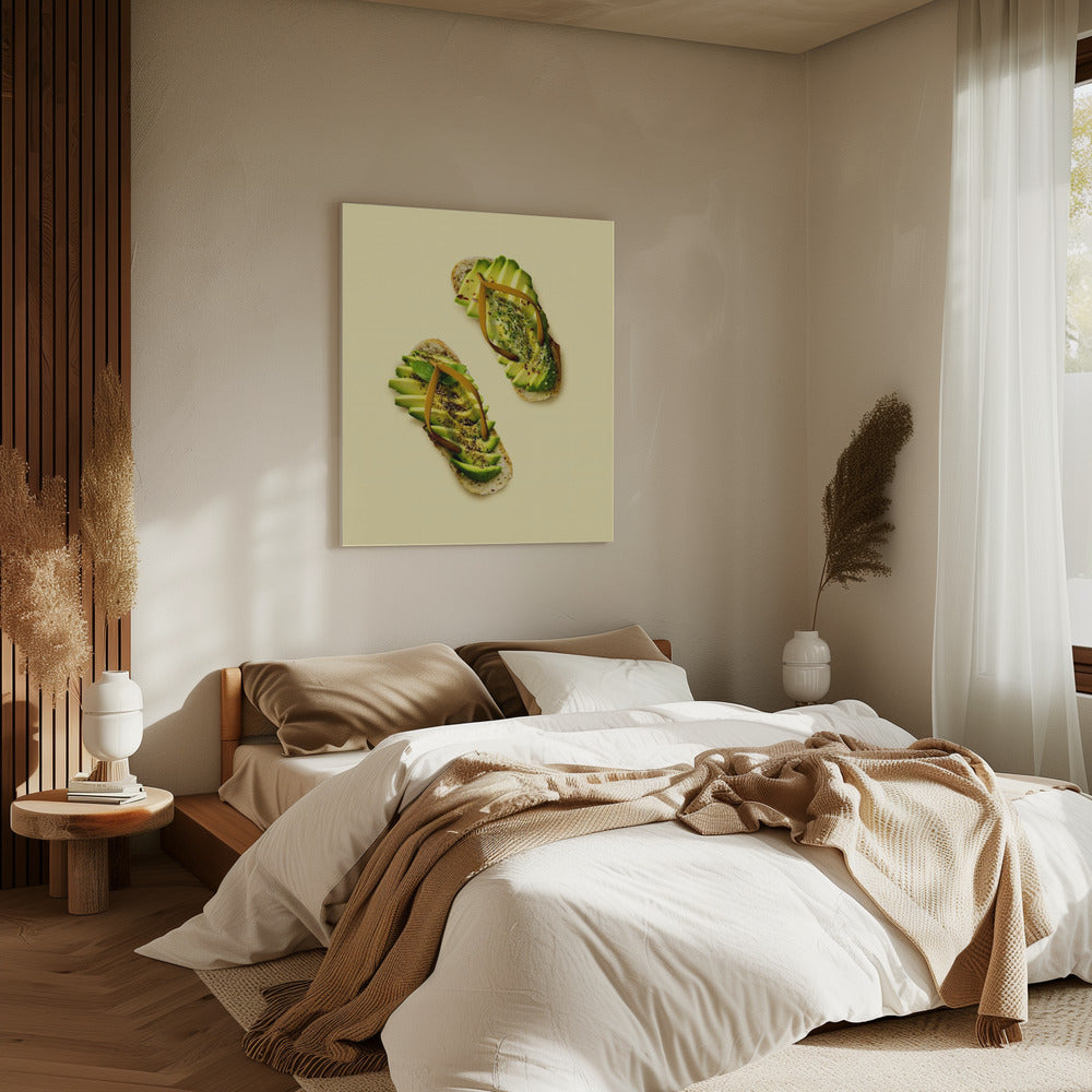 Avocado Hausschuhe | Leinwand