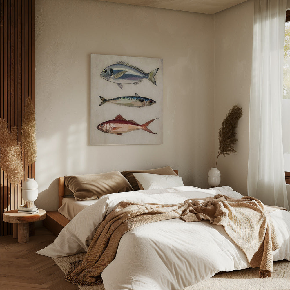 Trio of Ocean Life | Canvas