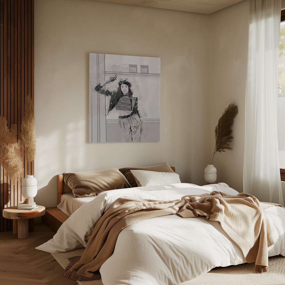 Rauchende Frau 4x5 Druck von Bohonewart | Leinwand