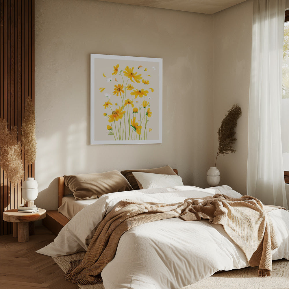 Goldene Blüten | Leinwand