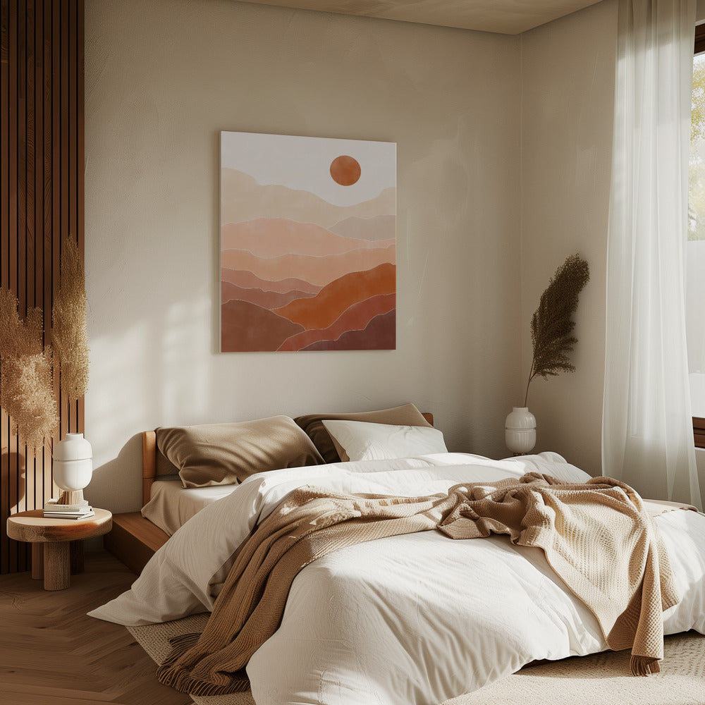 Sonnenaufgang in der Wüste | Leinwand
