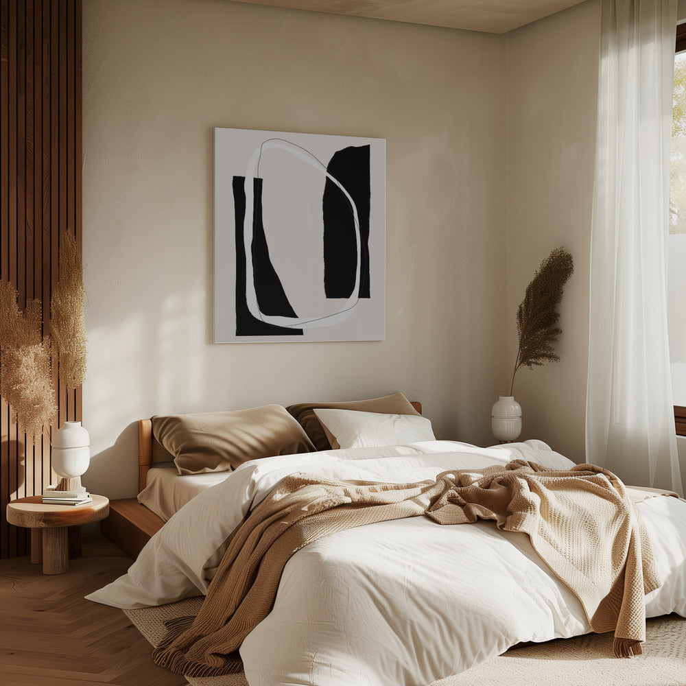 Monochrome geometrische Formen | Leinwand