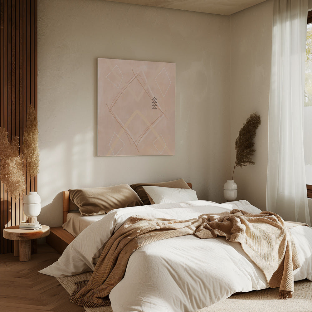 Abstract Geometric Art Beige Tones | Canvas