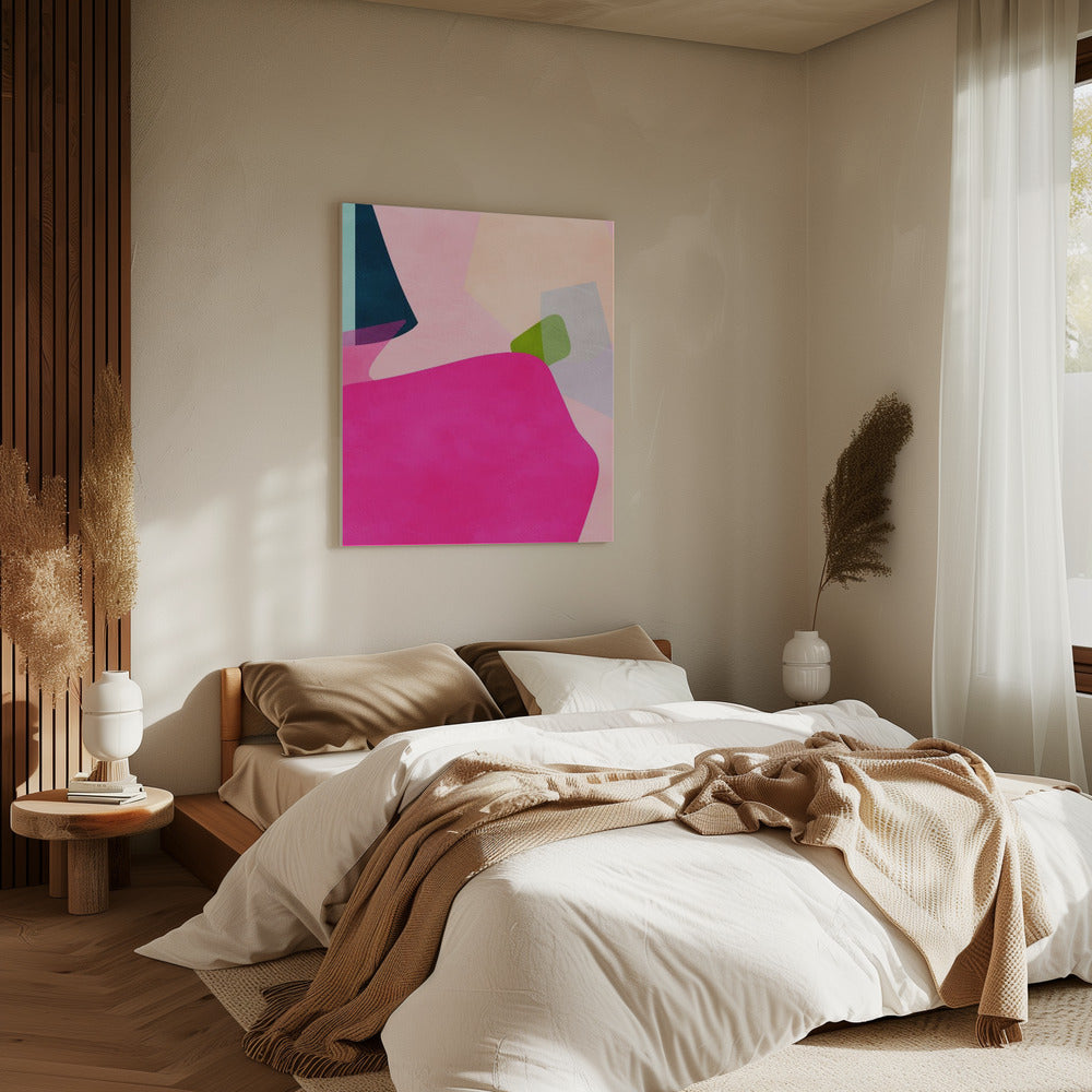 Rosa Pastellform | Leinwand