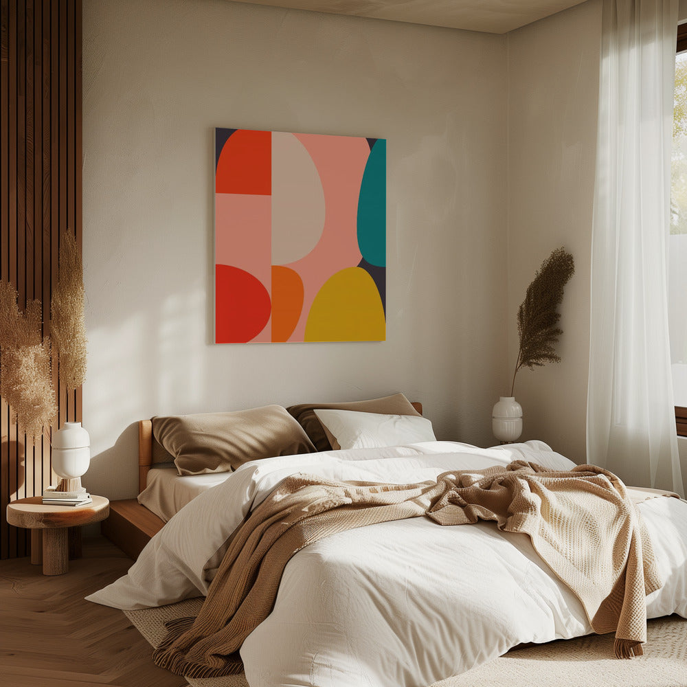 Mid Century Pastell 14 | Leinwand