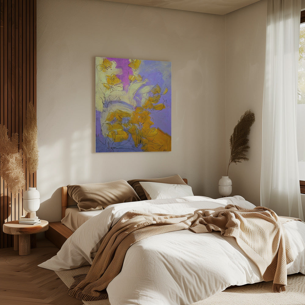 Goldener Blütenglanz | Leinwand