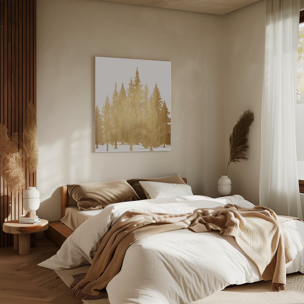 Tannenwald (gold) | Leinwand