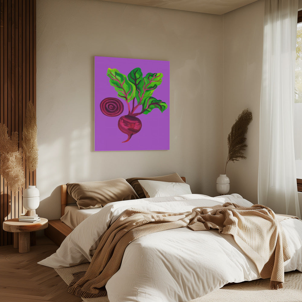 Rote-Bete-Wirbel Lila | Leinwand
