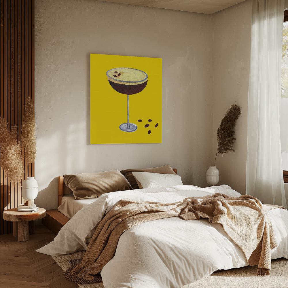 Espresso Martini Butterblume Gelb | Leinwand