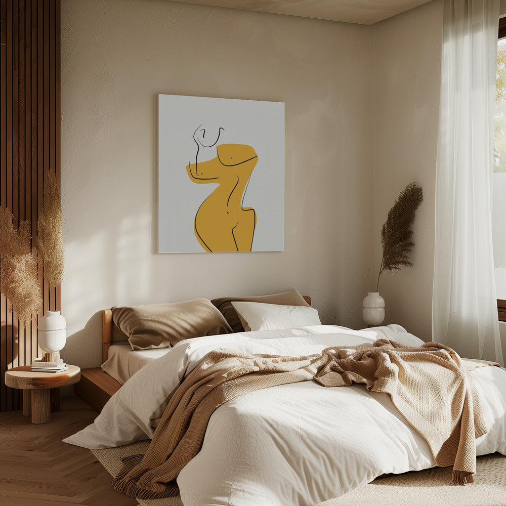 Elegante weibliche Aktsilhouette | Leinwand