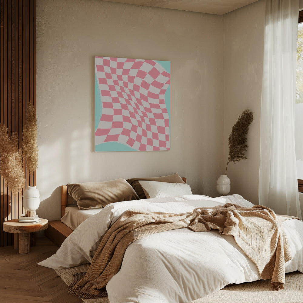 Gewellte karierte Welle | Leinwand