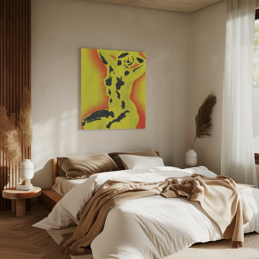 Yellow Skull Nude | Canvas