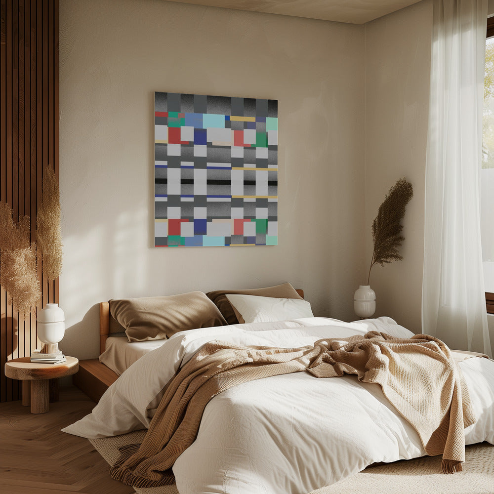 Abstract Design With A Grid Like Pattern | Canvas