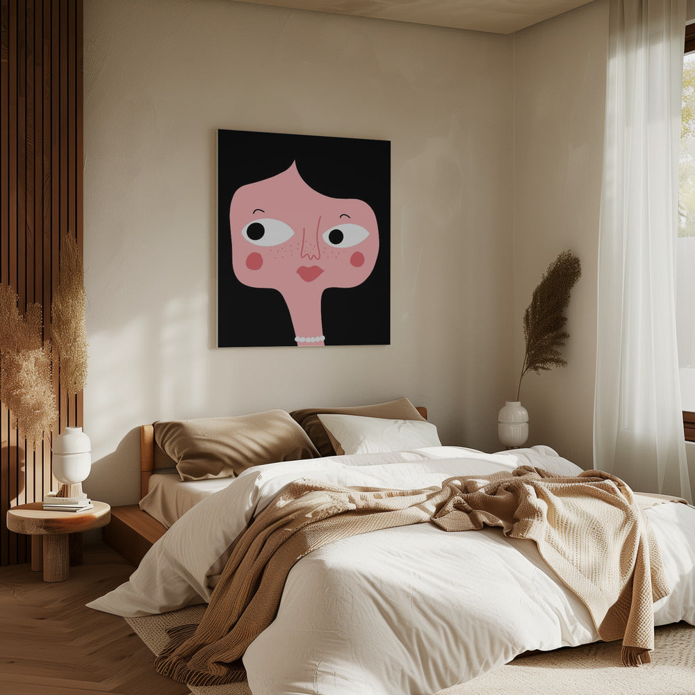 Quirky Pink Face | Canvas