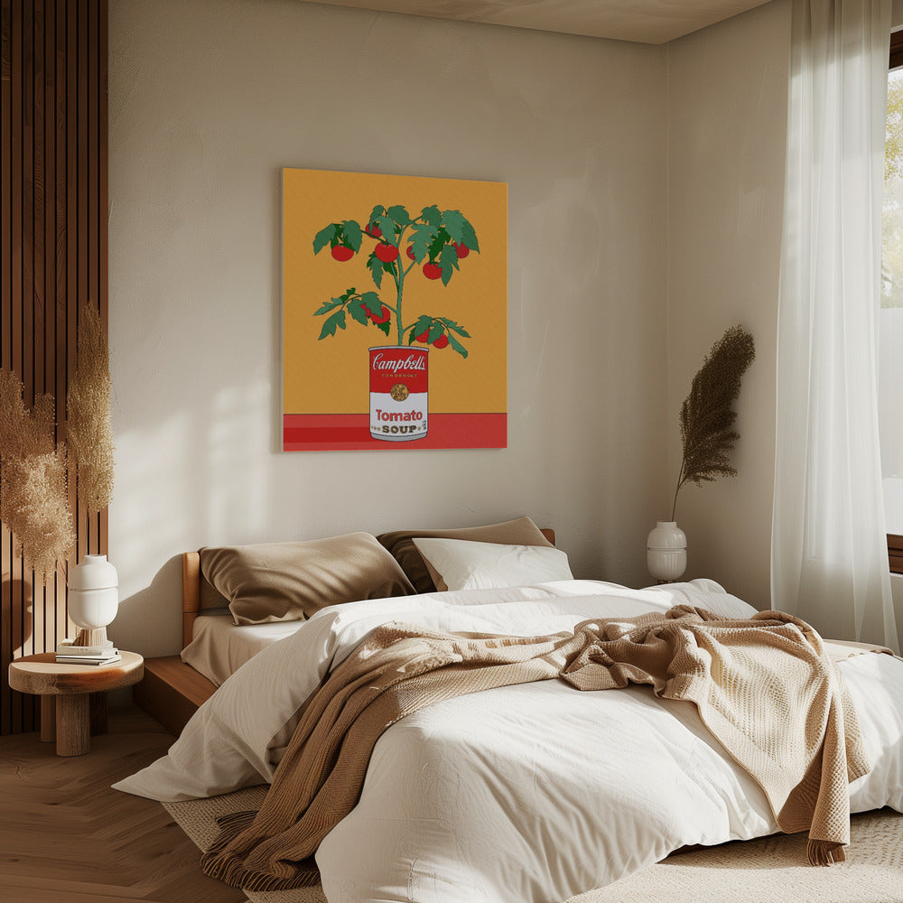 Campbells Soup Tomatenpflanze Retro Illustration | Leinwand