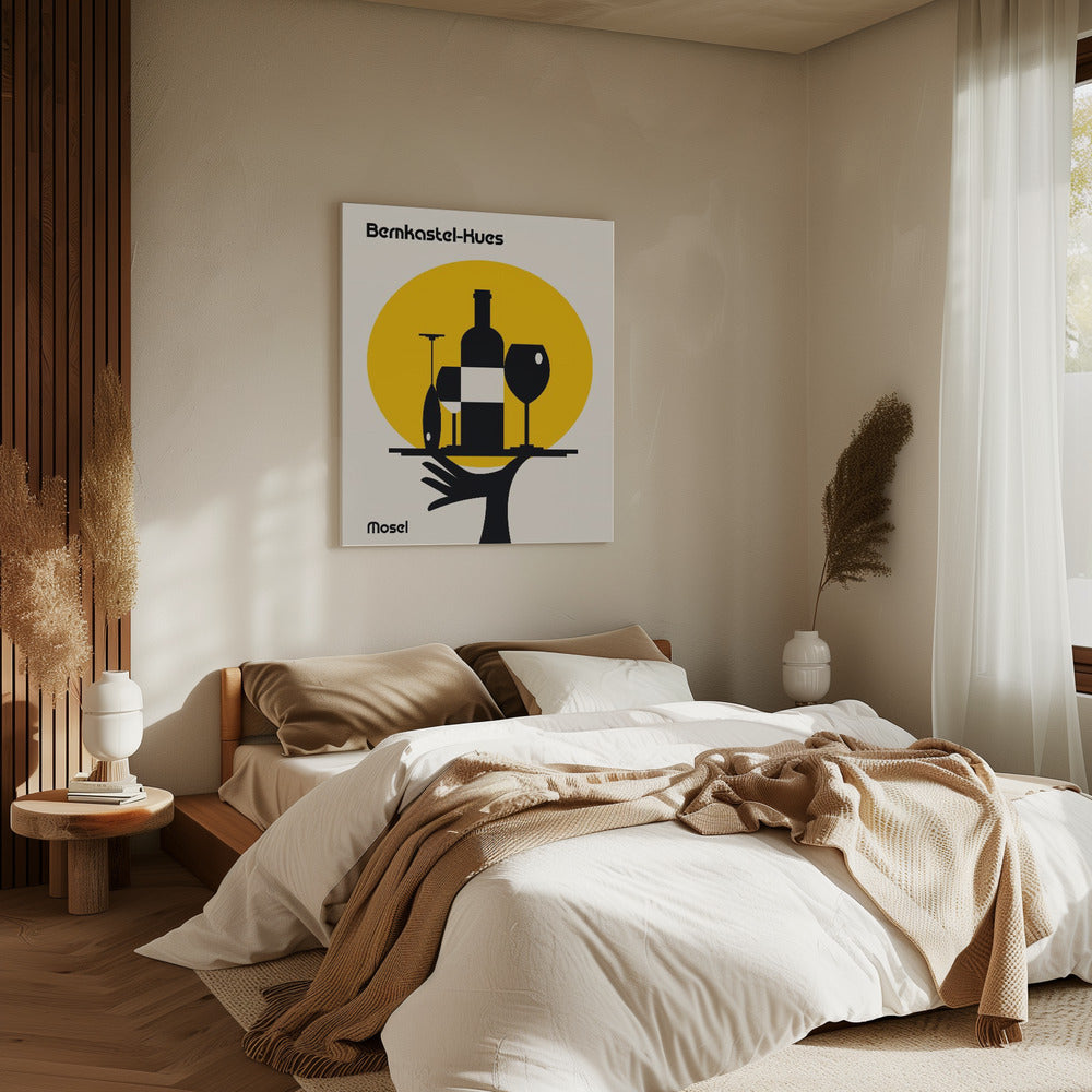 Moselwein Minimalistischer Druck | Leinwand