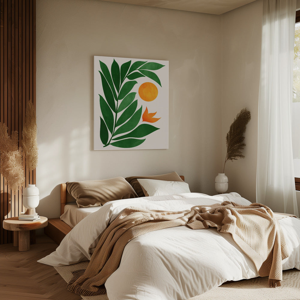Tropischer Wald Sonnenuntergang | Leinwand