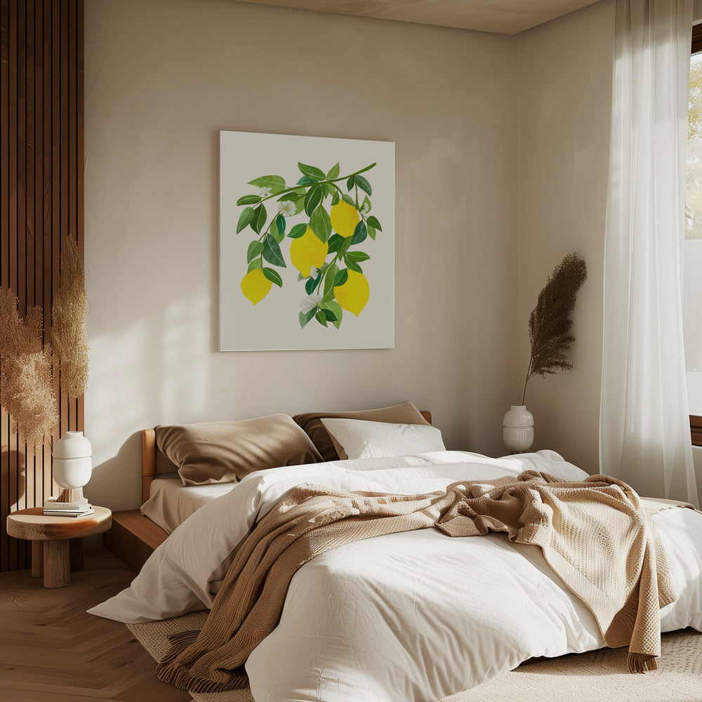 Sonnige Zitronen 4x5 | Leinwand