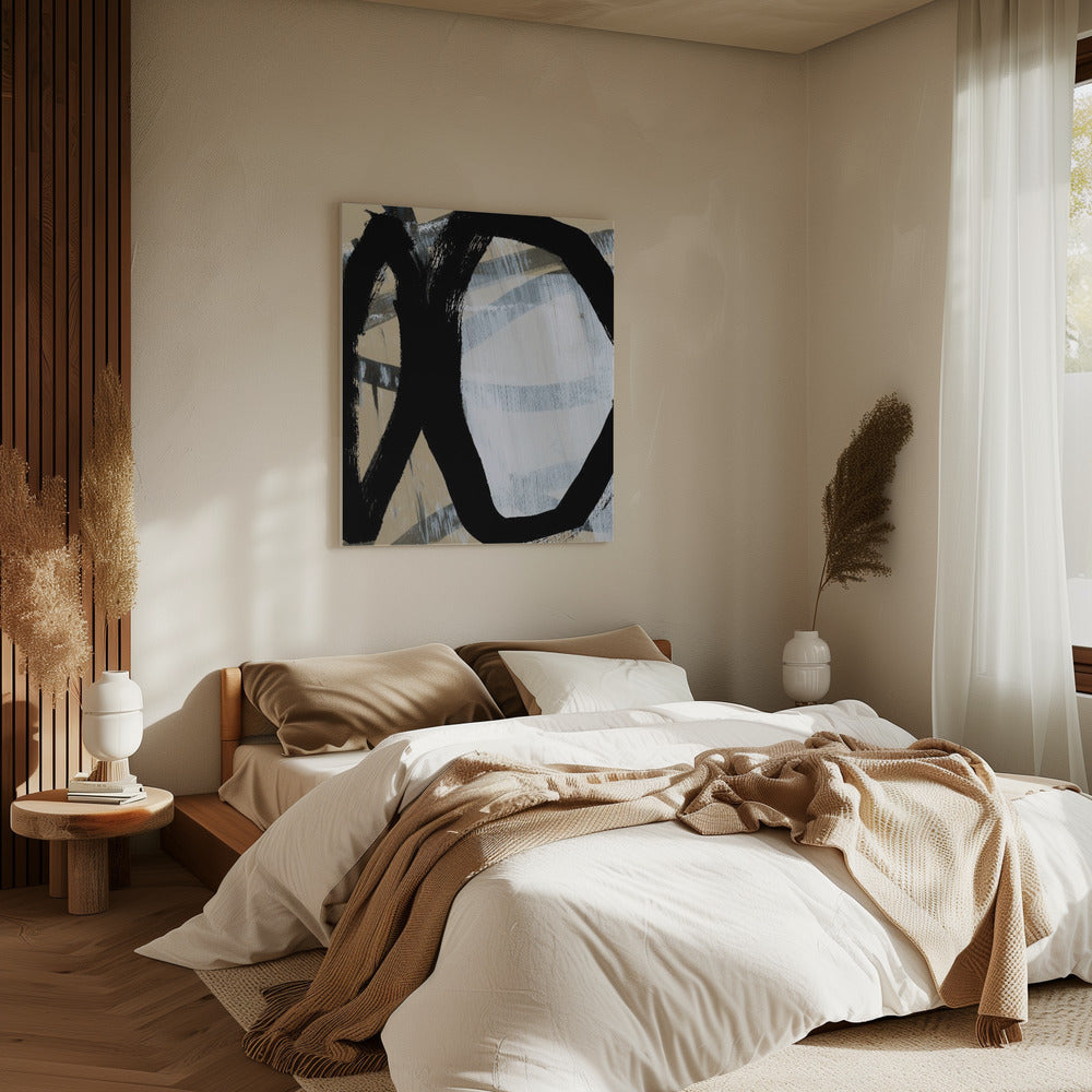 Kräftiges Schwarz auf Weiß Nr. 1 | Leinwand