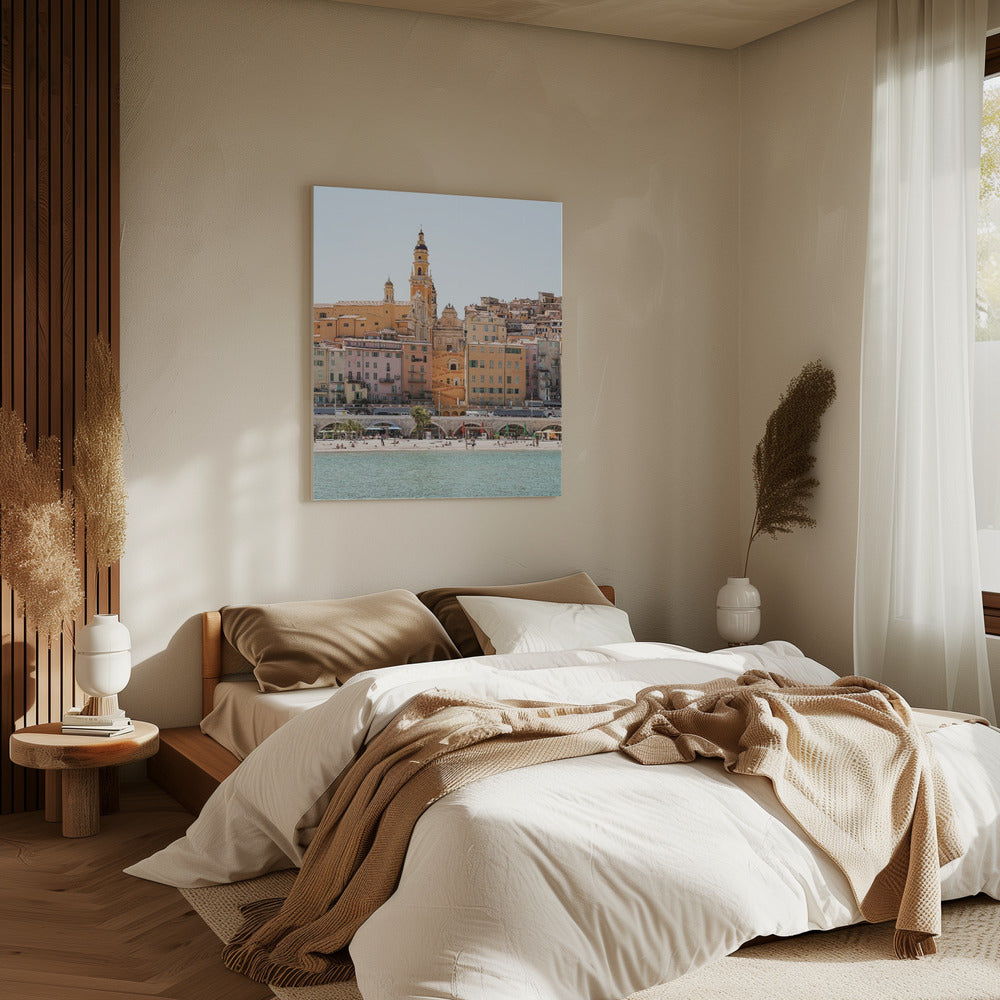 Skyline von Menton | Leinwand