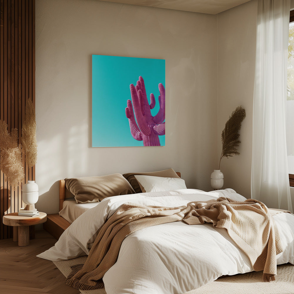 Magenta Pink Saguaro | Leinwand