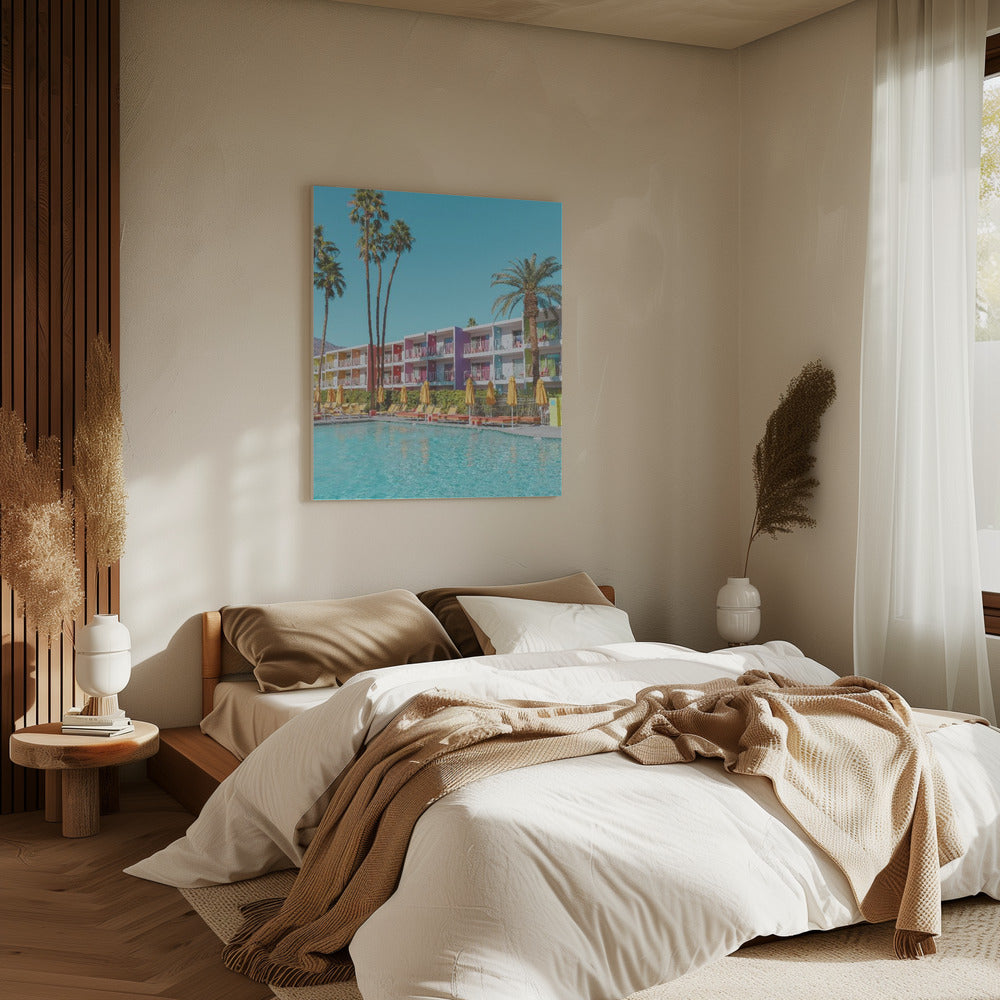 Saguaro Hotel Poolside in Palm Springs | Leinwand