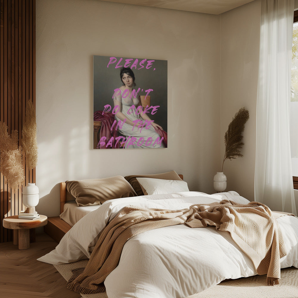 Bitte nimm kein Koks im Badezimmer | Leinwand