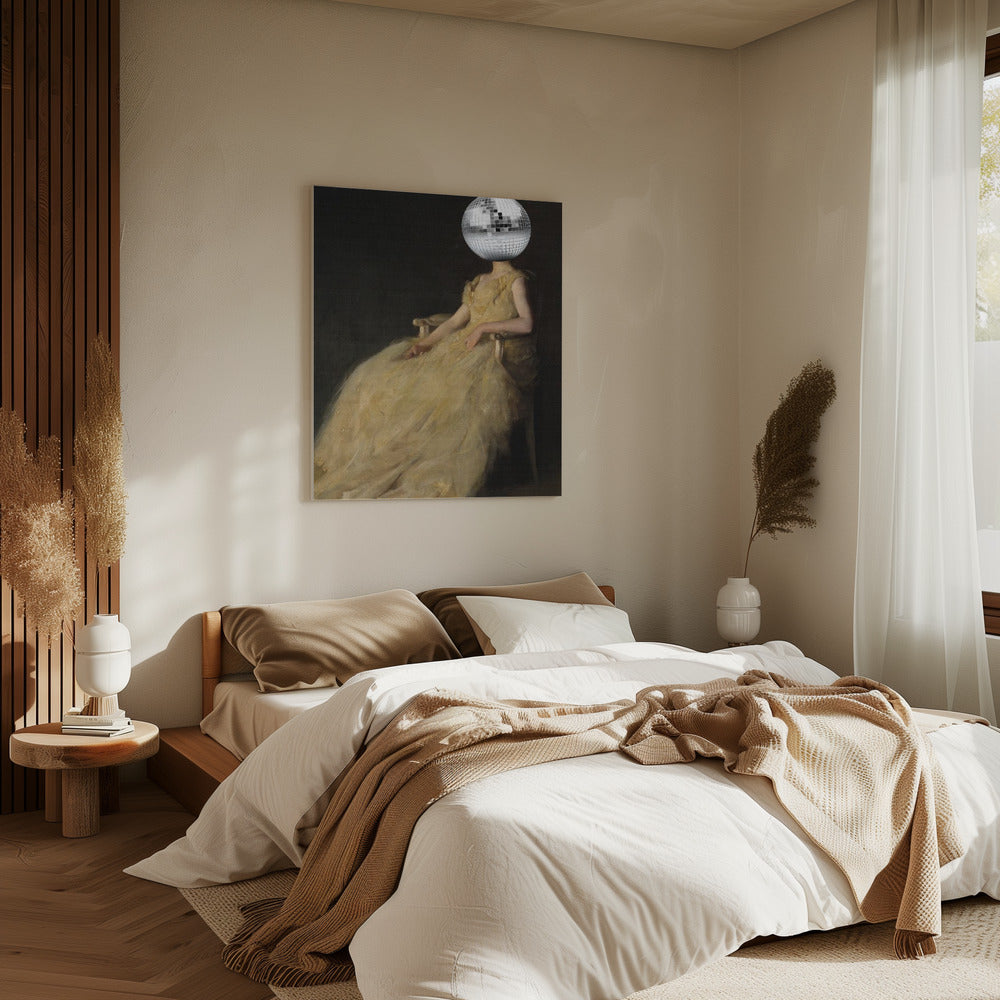 Disco-Kopf-Vintage-Collage | Leinwand