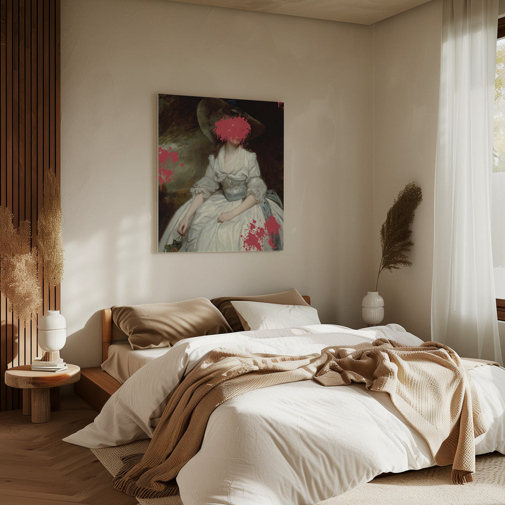 Renaissance Red Splash - Veränderte Kunst | Leinwand