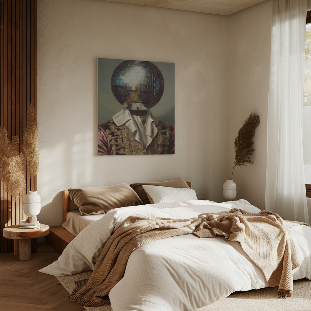 DiscoHead King / Veränderte Collage-Kunst | Leinwand