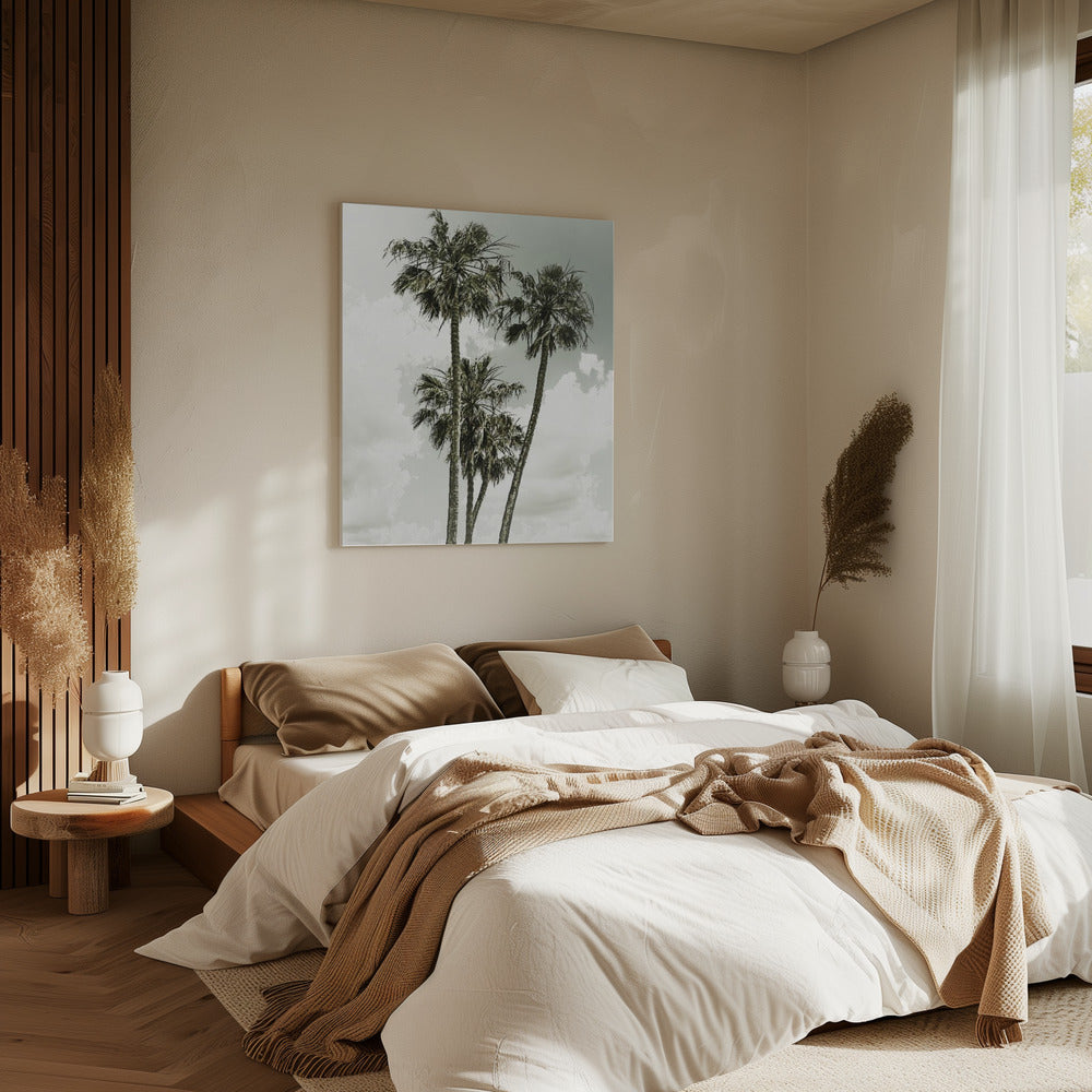 Palmen und Himmel | Vintage | Leinwand